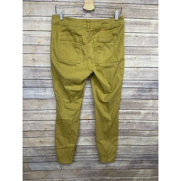 Anthropologie Womens Size 30 Mustard Yellow Denim Ankle Skinny Hi Rise Pant Boho - Picture 9 of 11